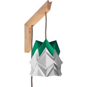 Tedzukuri Atelier Applique en bois et petite suspension origami en papier