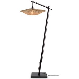 Good & Mojo Lampadaire en bambou noir suspendu H176cm