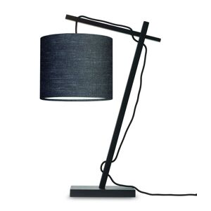 Good & Mojo Lampe de table bambou noir/lin H46cm