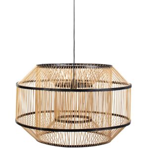 HYDILE Suspension noir et naturel en rotin et bois 41x62