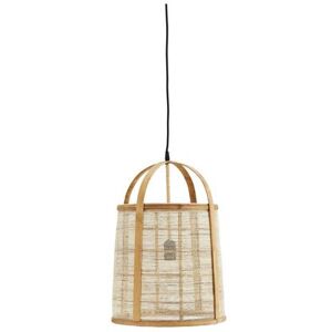 Madam Stoltz Lampe suspension en bambou et lin