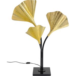 Kare Design Lampadaire en acier 3 abat-jours feuilles ginkgo dorees H83