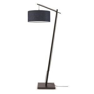 Good & Mojo Lampadaire en bambou noir/lin H176cm