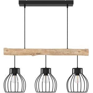 Rendez-Vous Deco Suspension 3 lampes en bois d