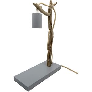 ART Lampe a poser en bois recycle gris