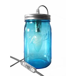 Fenel & Arno Lampe bocal en verre bleu clair