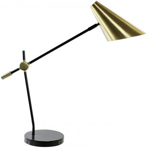 Wadiga Lampe de bureau retro metal noir et dore H51cm