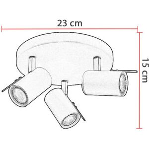 Lampea Spot en metal noir 15 cm