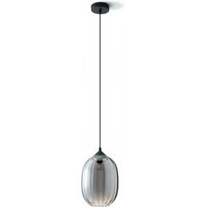 FORLIGHT Suspension en verre et metal noir