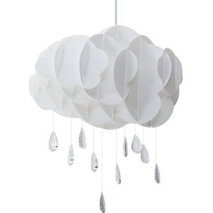 Beliani Lampe suspension blanche