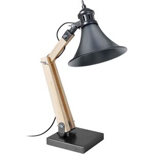 Tosel Lampe de bureau metal naturel et anthracite