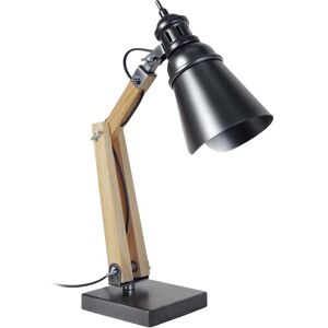 Tosel Lampe de bureau bois naturel et anthracite