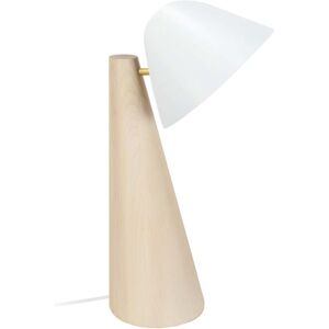 Tosel Lampe de bureau bois naturel et blanc