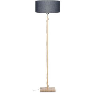 Good & Mojo Lampadaire bambou abat-jour lin gris fonc ©, h. 167cm