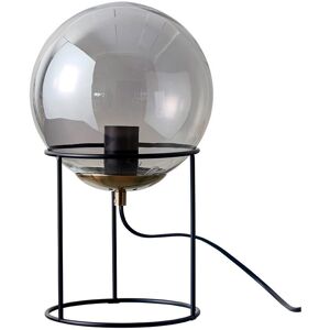 Dyberg Larsen Lampe de Table en verre fume et metal noir mat