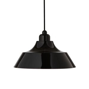 Dyberg Larsen Suspension en metal noir mat et douille en porcelaine noir mat