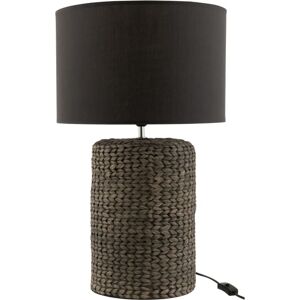 Meubles & Design Lampe design avec pied tresse noir