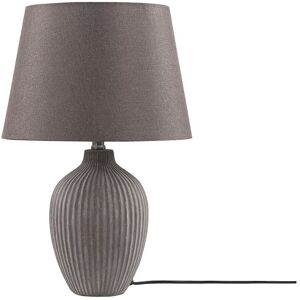 Beliani Lampe de table en ceramique brune