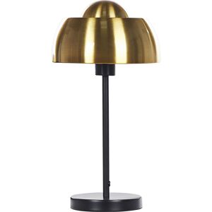 Beliani Lampe de bureau en metal noir et dore