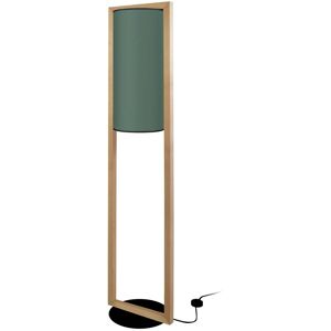 Tosel Lampadaire bois fonce et vert