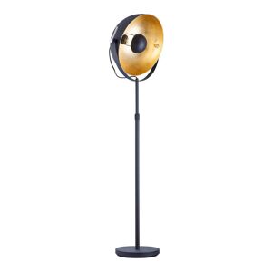 Lampea Lampadaire industriel en metal noir 152 cm
