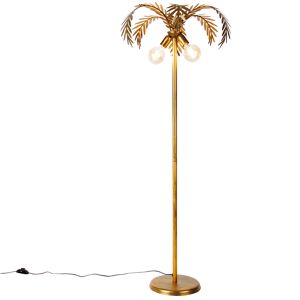 QAZQA Lampadaire en metal dore/laiton