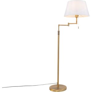 QAZQA Lampadaire en tissu bronze