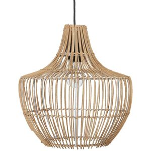 Beliani Lampe suspendue en rotin naturel