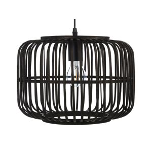 Beliani Lampe suspendue en bambou noir