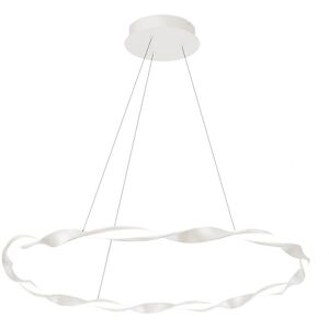 Cristalrecord Suspension minimaliste et elegant en forme d'anneau blanc ø78 cm