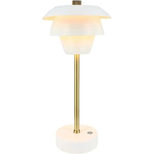 Now s Home Lampe a poser rechargeable en metal blanc et dore