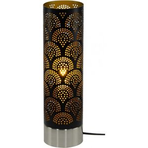 C-Creation Lampe tactile grand modele en metal perfore noir