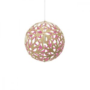 MOAROOM Lampe floral coloree 60cm bambou et rose