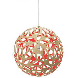 MOAROOM Lampe floral coloree 60cm bambou et rouge