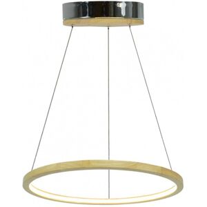 C-Creation Suspension LED 1 anneau D40 en bois naturel