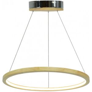 C-Creation Suspension LED 1 anneau D60 en bois naturel