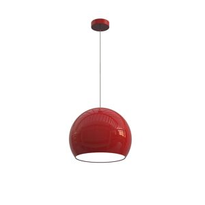 Lumicom Suspension metal rouge brillant et blanc 25cm