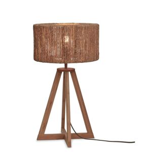 Good & Mojo Lampe de table bambou abat-jour jute naturel, h. 51cm