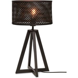 Good & Mojo Lampe de table bambou noir, h. 53cm