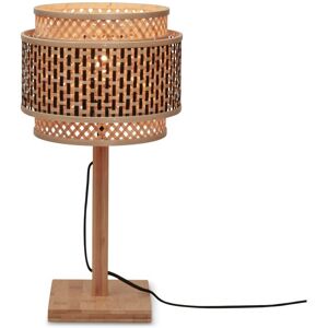 Good & Mojo Lampe de table bambou abat-jour bambou naturel/noir, h. 40cm