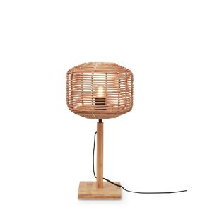 Good & Mojo Lampe de table bambou abat-jour rotin naturel, h. 40cm