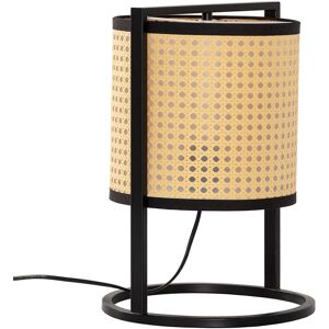 HOMN Lampe a poser en rotin synthetique, diametre 38 cm