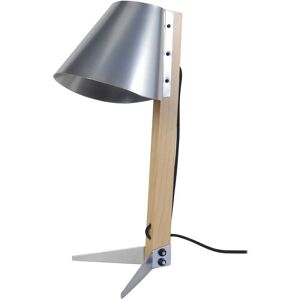 Tosel Lampe de bureau bois naturel et aluminium