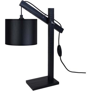 Tosel Lampe de bureau bois noir