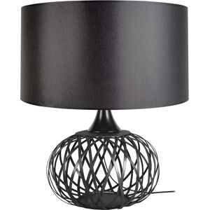 Tosel Lampe de salon metal anthracite et noir