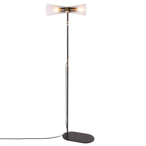 Zago Lampadaire gris en fer 180cm avec tete inclinable