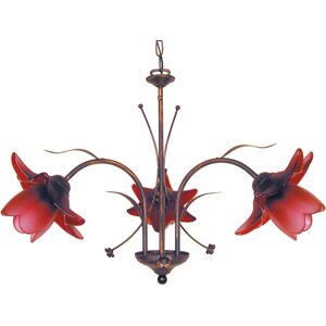 Tosel Lustre metal marron dore et rouge