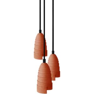 Gone's Suspension triple beton terracotta et accessoires noirs