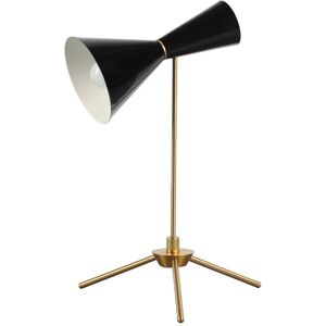 Signature Lampe de Bureau En Metal Noir et Dore