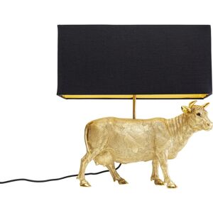 Kare Design Lampe vache en polyresine doree et lin noir